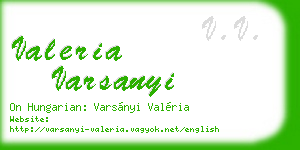 valeria varsanyi business card