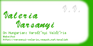 valeria varsanyi business card